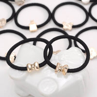 Korea rubber band head hair accessories high elastic plating gold bead hair ring hair rope