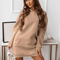 Autumn And Winter New Women's Solid Color Casual Sports Hoodie Sweater