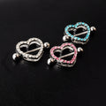 Double-layer Diamond-encrusted Electroplating Love Breast Nails For Men And Women
