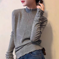 Semi-high Neck Long Sleeve Base Shirt