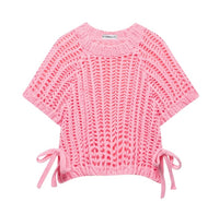Women's Side Thick Needle Sweater With Trim