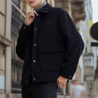 Striped Short Style Casual Men's Clothing Lapel