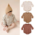 Baby Boys And Girls Floral Print Rompers Long Sleeve