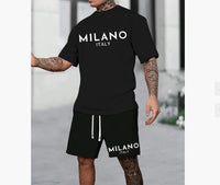 European And American Style Round Neck Short Sleeve Suit