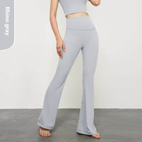 Nude Feel Wide Leg Skinny Yoga Pants High Waist Non-embarrassing Line Sports Trousers