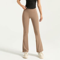 High-waist Lifting Yoga Flared Pants, Nude Sensation Fitness Breathable Sports Leggings