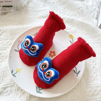 Baby Winter Big Red Terry Non-slip Floor Socks
