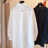 Springautumn New Design Oversized Asymmetrical Womens Shirt