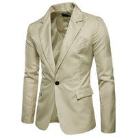 Solid Color Single Row One Button Casual Foreign Trade Men's Small Suit