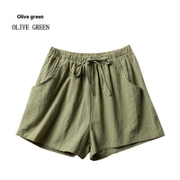 Women's Cotton And Linen Shorts Loose Slimming Korean Style Three Points