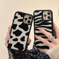 Japanese And Korean Cow Strip Mobile Phone Case