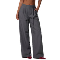 Draped Wide Leg Womens Casual Trousers