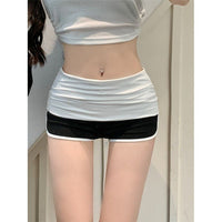 Slim Fit Hot Girl Home Pants Casual Shorts Women's Summer Stitching Contrast Color