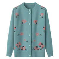 Thermal Underwear Fleece-lined Thickened Grandma Sweater Coat For Women