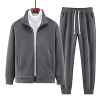 Men's Sports Leisure Warm Cardigan Suit