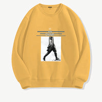 Men's Casual All-matching Round Neck Long Sleeve Top Loose Leisure Sweater