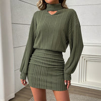 Elegant Knitted Long-Sleeve Dress For Women