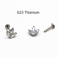 G23 Titanium Alloy Puncture Perforation Ornament Labret Ear Bone Stud