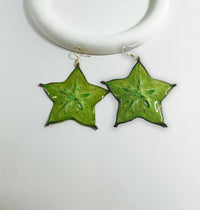 Real Fruit Slice Earrings Resin Strawberry Lemon And Fig Earrings