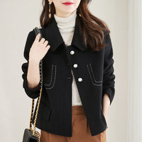 Fashionable Korean Style Slimming Casual All-matching Graceful Solid Color Small