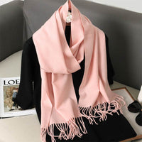 Solid Color Maillard Scarf Cashmere-like Women Warm Shawl