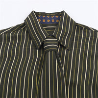 Lady Striped Tie Shirt