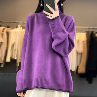 Loose And Idle Thickened Knitting High Collar Woolen Sweater