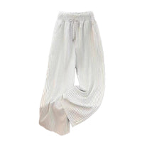 Versatile Vertical-striped Wide-leg Pants