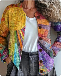 Women's Printed Wear Cardigan Knitted Coat