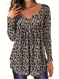 Elegant Loose Button Large Size Top Women's T-shirt