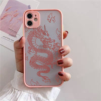 Frosted Mobile Phone Case Line Dragon