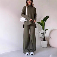Stylish Minimalist Relaxed Fit Womens Long Sleeve Set