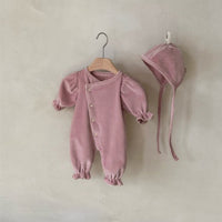 Long-style One-piece Romper With A Single Row Of Snaps For Babies