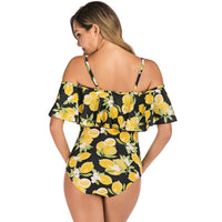 Ruffled one-piece maternity swimsuit