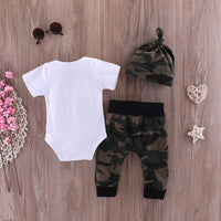 Army Green Letter Arrow Baby Hooded Set