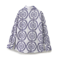 European And American Style Printed Floral Embroidered Top