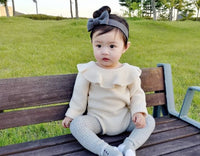 Baby Onesies Autumn And Winter Knitwear Baby Romper Turn-up Doll Collar Sweater