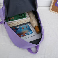 Student School Bag Canvas Travel Korean Backpack