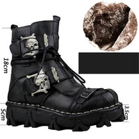 Trendy Men's Large Leather Casual High Top Martin Boots