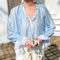 Southern France-style Long-sleeve Womens Designer Top European And American-style Shirt