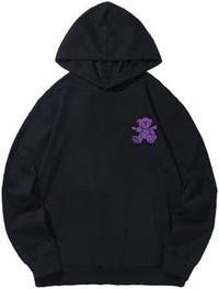 Men's Floral Print Drawstring Pocket Sweatshirt