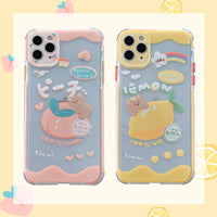 Summer Lemon Peach Bear  Phone Case