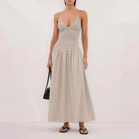 V-neck Slip Loose-fit Womens Dress