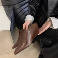 Wind Wedge Closed Toe Half Slippers For Women