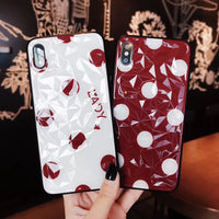 Three-dimensional orange wave point phone case