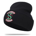 Knitted hat with embroidery