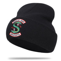 Knitted hat with embroidery
