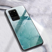 Marbled glass phone case
