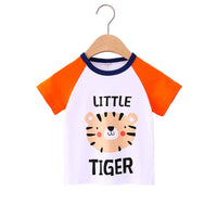 New Style Children's Shirt Wholesale Summer Short Sleeve Hit Color T-Shirt Pure Cotton