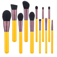 11 little yellow duck makeup brush set